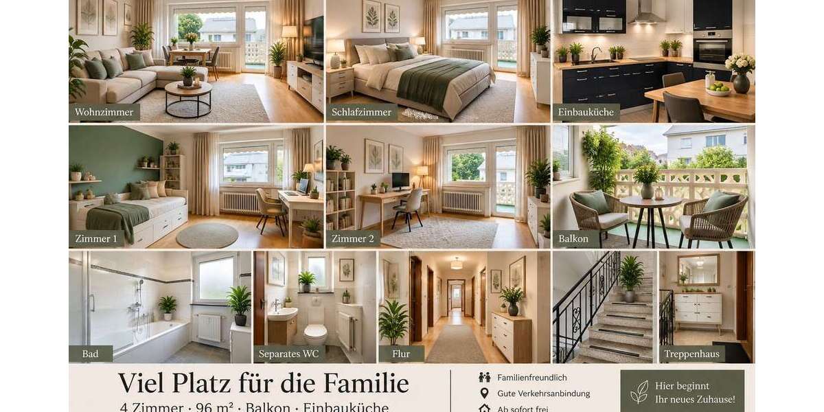 Etagenwohnung Kronach - 4 Zimmer, 96 m&sup2;, 850&euro; | Angebot:27287920